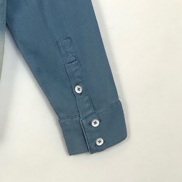 SPLENDID XS Blue chambray Bleach Dip Dyed Boyfriend Shirt - Picture 5 of 8